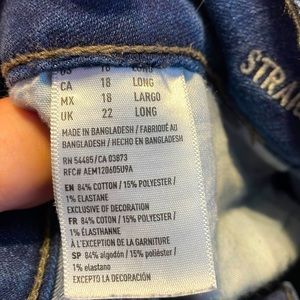 American Eagle size 18 straight jean